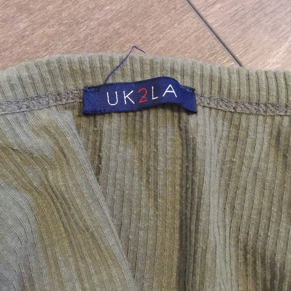 Green Ribbed Dress - Picture 2 of 3